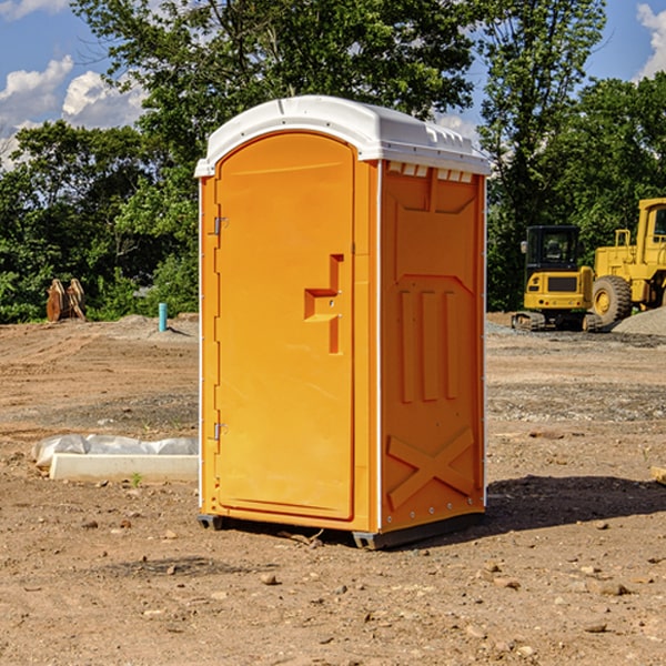 how often are the porta potties cleaned and serviced during a rental period in Fellsburg